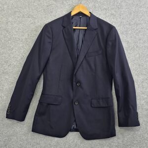 Bonobos Mens Slim Fit 40R Navy Blue Stretch Wool Blend 2 Button Blazer Jacket